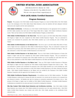 USJA (ACE) Aikido Certified Examiner - Program Summary